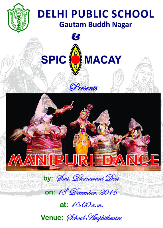 SPIC MACAY -Manipuri Dance on 18th Dec 2015